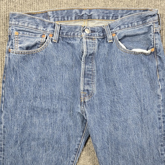 Levi's Other - Levis 501 Jeans Mens 36x29 Blue Denim Straight Leg Button Fly Classic Dad 35x27